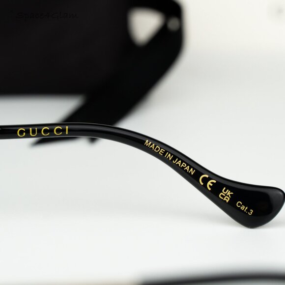 Gucci Women Sunglasses Gold Grey Rectangle GG1600S 001 BRAND NEW main image 4